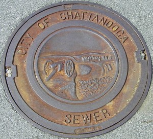 City of Chattanooga Seal in Manhole Cover form (Used under the CC-BY-2.0 license. Source: http://flic.kr/p/C3Py)