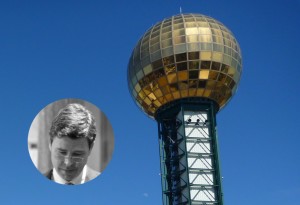 Knoxville's Sunsphere. Inset: Chattanooga Mayor Andy Berke.