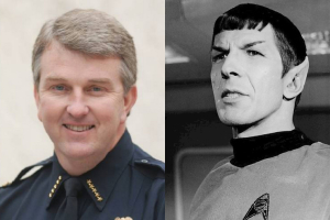Former Cleveland Police Chief Wes Snyder (l) / Spock (r)